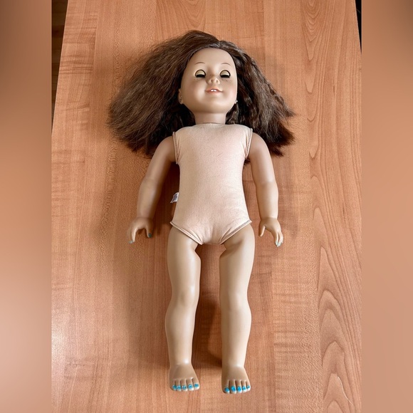 American Girl doll retired 2008 brown hair/blue eyes/freckles/thin eye brow 3458 - Picture 4 of 12